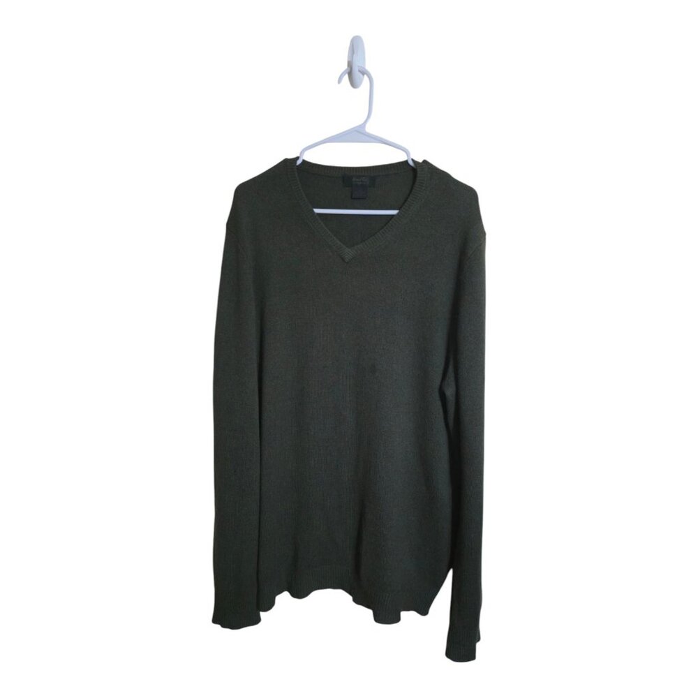 Marshall Fields Sweater Men LT Green Cashmere Preppy  Grandpa Core Minimalist